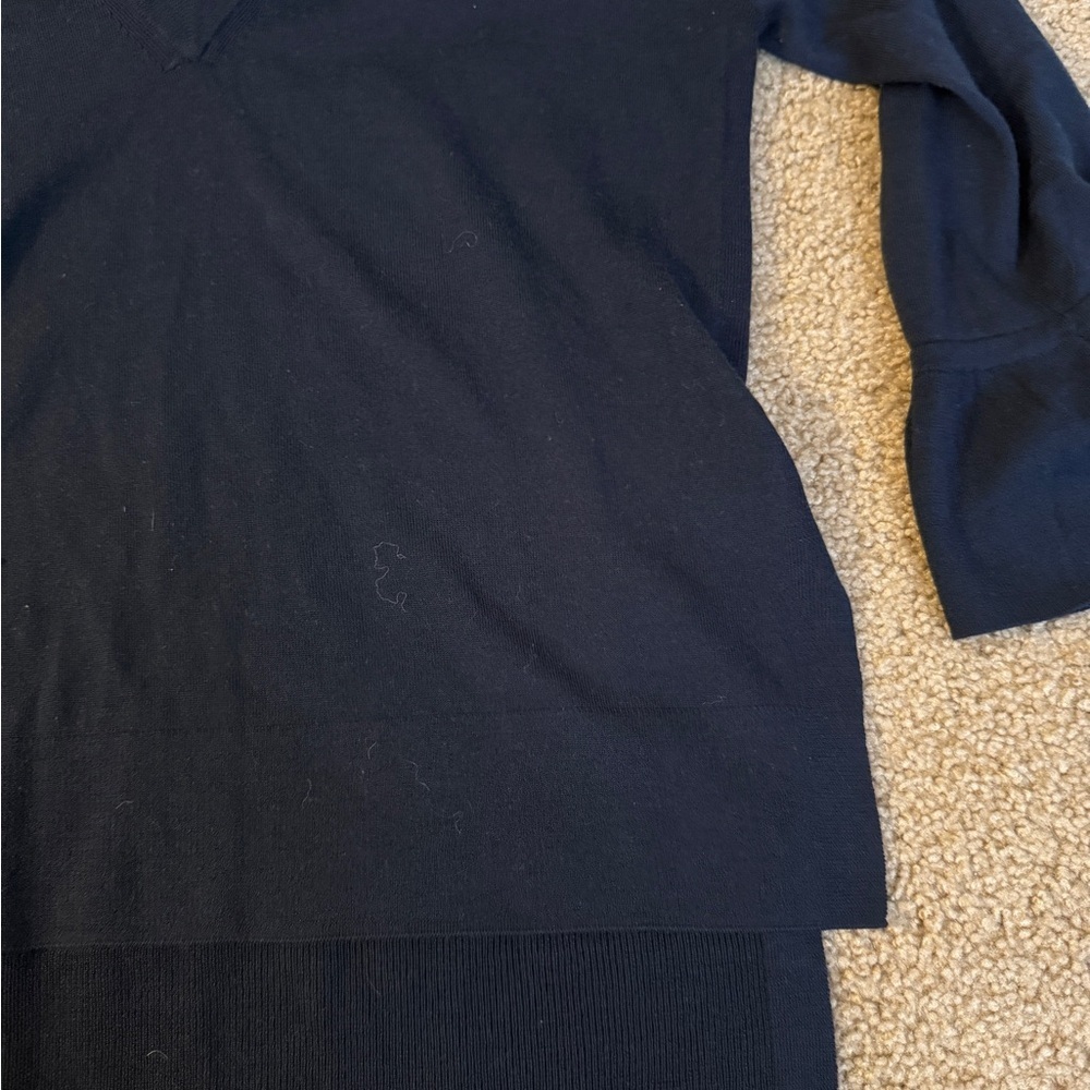 J. Crew Deep Blue V-Neck Top - Picture 6 of 6